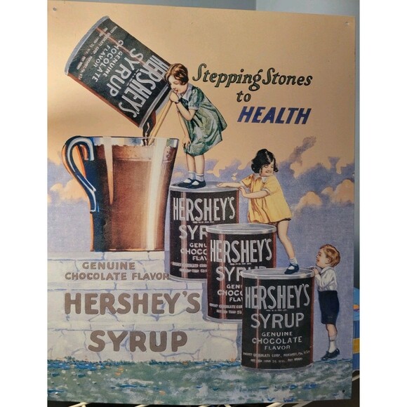 Other - Hershey's Chocolate Syrup Metal Sign Reproduction Classic Advertising 16" x 12"